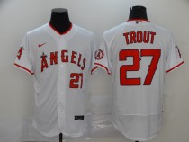 MLB Los Angeles Angels #27 Trout White Flex Base Elite Jersey