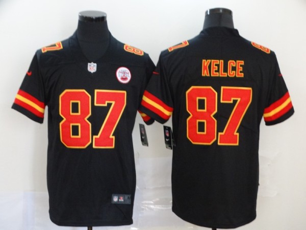 NFL Kansas City Chiefs #87 Kelce Black Vapor Untouchable Limited Jersey