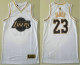 Nike NBA Los Angeles Lakers #23 LeBron James White 2019 Golden Edition Stitched Jersey