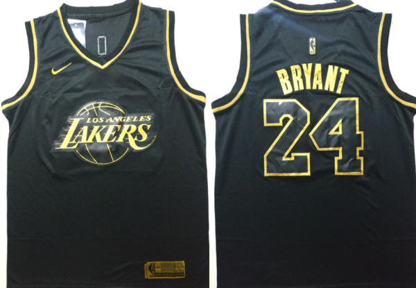 Nike NBA Los Angeles Lakers #24 Kobe Bryant Black 2019 Golden Edition Stitched Jersey