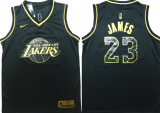 Nike NBA Los Angeles Lakers #23 LeBron James Black 2019 Golden Edition Stitched Jersey