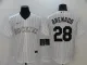 MLB Colorado Rockies #28 Arenado White Pinstripe Nike Game Jersey