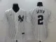MLB New York Yankees #2 Derek Jeter White Game Nike Jersey