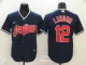 MLB Cleveland Indians #12 Francisco Lindor Blue Game Nike Jersey