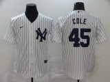 MLB New York Yankees #45 Gerrit Cole White Game Stitched Jersey