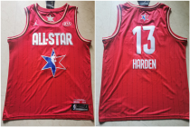 Men's NBA Houston Rockets #13 James Harden Red 2020 All-Star Stitched Jersey