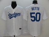 MLB Los Angeles Dodgers #50 Betts White Game Nike Jersey