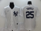 MLB New York Yankees #25 Gleyber Torres White Game Nike Jersey