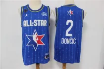 Men's NBA Dallas Mavericks #2 Luka Doncic Blue 2020 All-Star Stitched Jersey