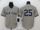 MLB New York Yankees #25 Gleyber Torres Grey Game Nike Jersey