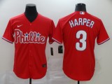 MLB Philadelphia Phillies #3 Bryce Harper Red Game Nike Jersey