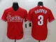 MLB Philadelphia Phillies #3 Bryce Harper Red Game Nike Jersey