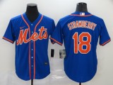 MLB New York Mets #18 Darryl Strawberry Blue Game Nike Jersey