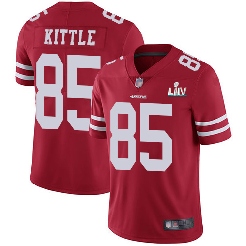 Men's San Francisco 49ers #85 George Kittle Red Super Bowl LIV Vaper Untouchable Limited Jersey