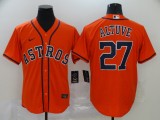 MLB Houston Astros #27 Altuve Orange Game Nike Jersey