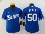 Youth MLB Los Angeles Dodgers #50 Betts Blue Game Nike Jersey