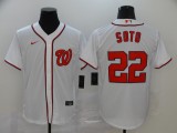 MLB Washington Nationals #22 Juan Soto White Game Nike Jersey