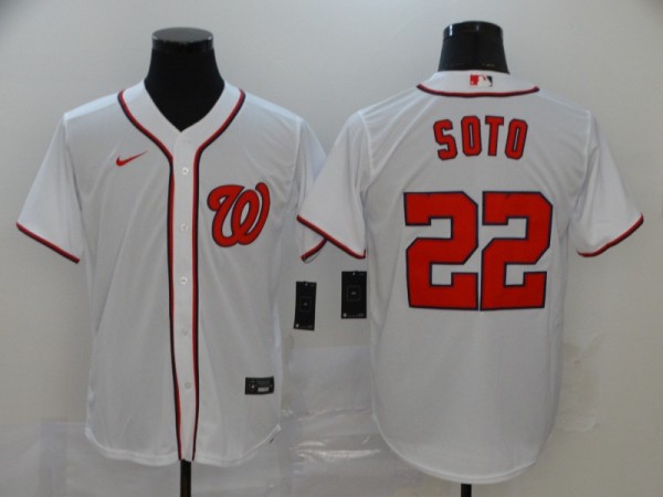 MLB Washington Nationals #22 Juan Soto White Game Nike Jersey