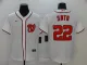MLB Washington Nationals #22 Juan Soto White Game Nike Jersey