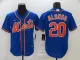 MLB New York Mets #20 Alonso Blue Game Nike Jersey