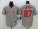 MLB Los Angeles Angels #27 Trout Grey Game Nike Jersey