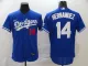 MLB Los Angeles Dodgers #14 Hernandez Blue Flex Base Elite Jersey