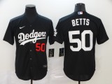 MLB Los Angeles Dodgers #50 Betts Black Game Nike Jersey