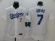 MLB Los Angeles Dodgers #7 Urias White Flex Base Elite Jersey