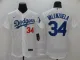 MLB Los Angeles Dodgers #34 Valenzuela White Flex Base Elite Jersey