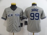 Youth MLB New York Yankees #99 Aaron Judge Grey Game Nike Jersey