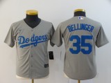 Youth MLB Los Angeles Dodgers #35 Cody Bellinger Grey Game Nike Jersey