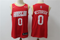 NBA Houston Rockets 0 Russell Westbrook Red Hardwood Classics Men Jersey