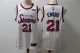 76ers #21 Joel Embiid White Basketball Swingman Hardwood Classics Jersey