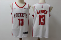 NBA Rockets 13 James Harden White Nike Swingman Men Jersey
