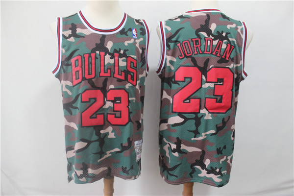 NBA Chicago Bulls #23 Jordan 2019 new Woodland Camo jersey