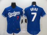 MLB Los Angeles Dodgers #7 Urias Blue Flex Base Elite Jersey