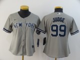 Women MLB New York Yankees #99 Aaron Judge Grey Game Nike Jersey