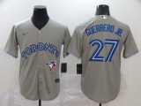 MLB Toronto Blue Jays #27 Guerrero Jr Grey Game Nike Jersey