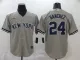 MLB New York Yankees #24 Gary Sánchez Grey Game Nike Jersey