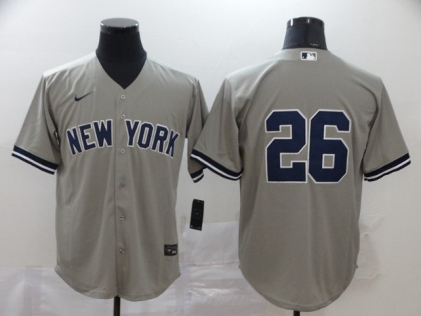 MLB New York Yankees #26 DJ LeMahieu Grey Game Nike Jersey