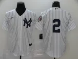 MLB New York Yankees #2 Derek Jeter White Game Nike With Patch Jersey