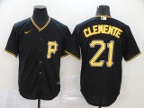 MLB Pittsburgh Pirates #21 Clemente Black Game Nike Jersey