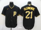 MLB Pittsburgh Pirates #21 Clemente Black Game Nike Jersey
