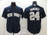 MLB New York Yankees #24 Gary Sánchez Navy Blue Game Nike Jersey