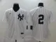 MLB New York Yankees #2 Derek Jeter White Game Nike Jersey