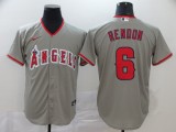 MLB Los Angeles Angels #6 Rendon Grey Game Nike Jersey