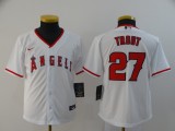 Youth MLB Los Angeles Angels #27 Trout White Game Nike Jersey