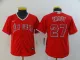 Youth MLB Los Angeles Angels #27 Trout Red Game Nike Jersey