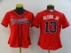 Women MLB Atlanta Braves #13 Ronald Acuña Jr Red Game Nike Jersey