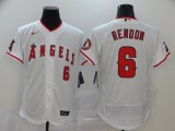 MLB Los Angeles Angels #6 Rendon White Flex Base Elite Jersey